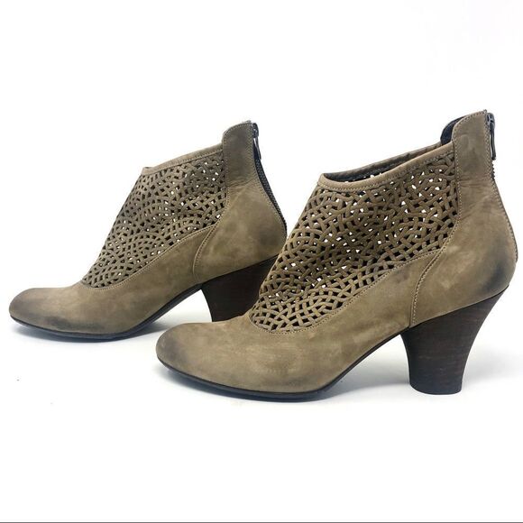 Audley london taupe leather lattice ankle boots 39 - Picture 2 of 16
